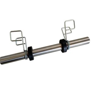 GP010A - BARRA PARA HALTERES 0,40 AÇO INOX COM PRESILHA