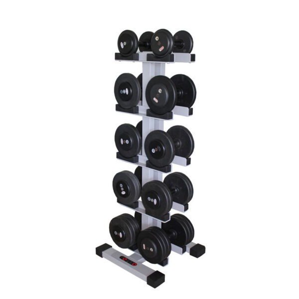 GP070 - ESTANTE VERTICAL C/5 PARES DE DUMBBELLS