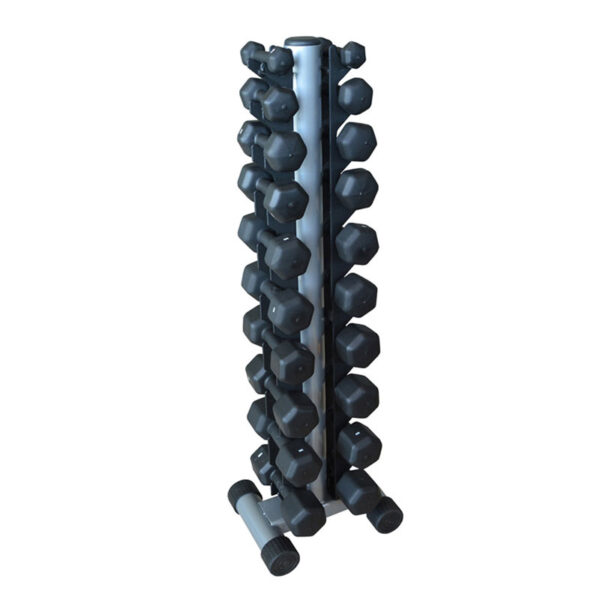 GP073 - ESTANTE PARA HALTERES SEXTAVADOS REVESTIDOS TX DE 1 A 10KG